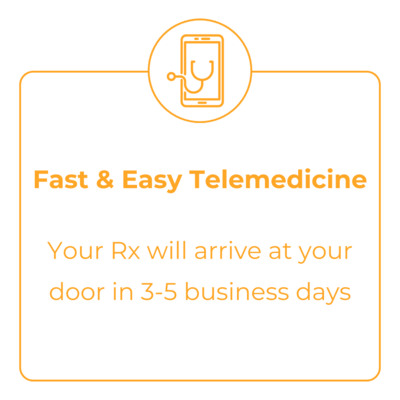 Fast and easy telemedicine, prescription arrives in 3 days